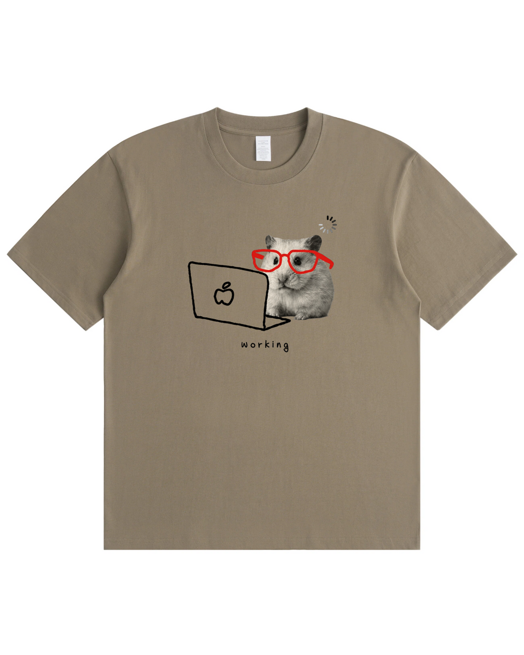 Working Hamster Tee – Cute Graphic T-Shirt