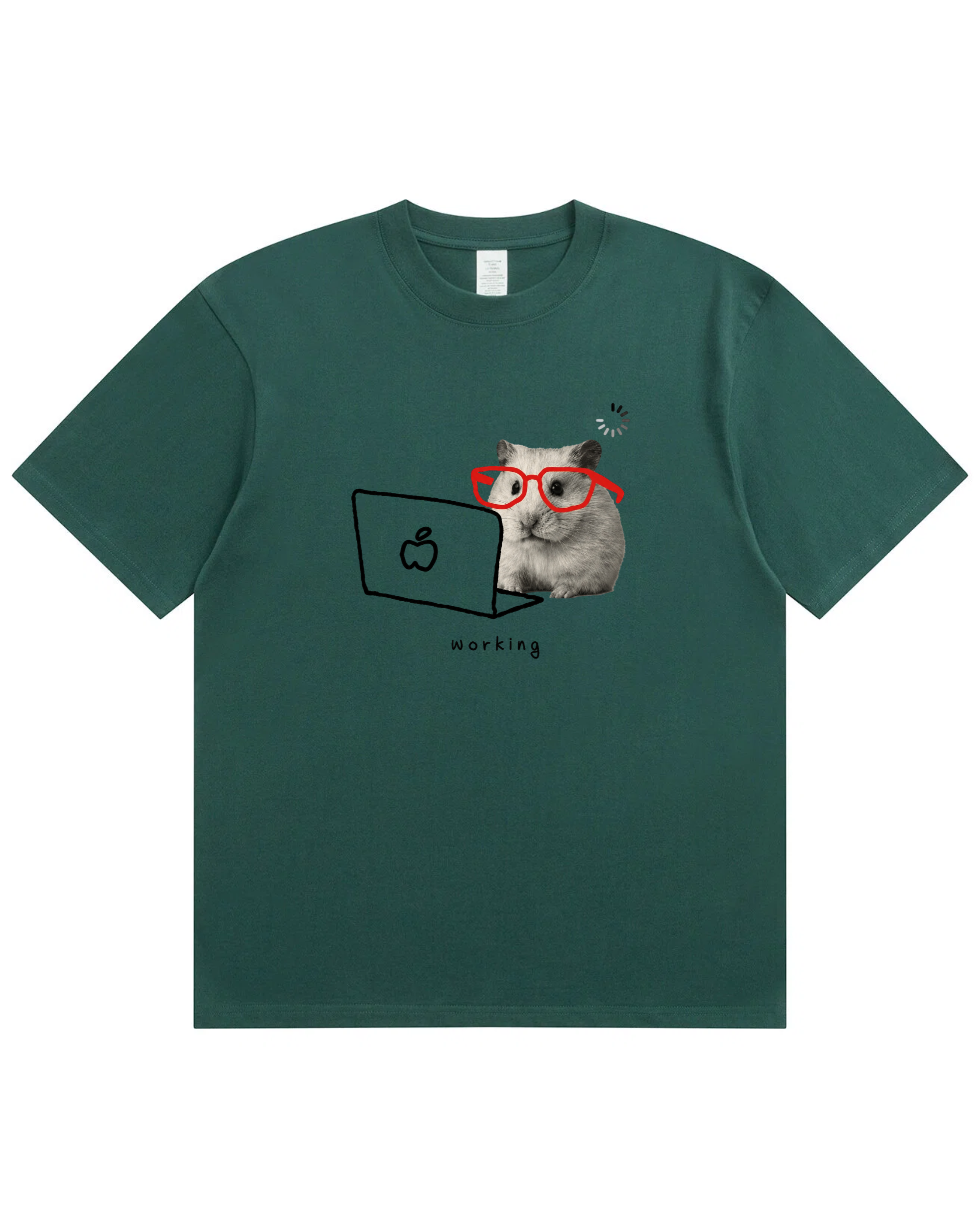 Working Hamster Tee – Cute Graphic T-Shirt