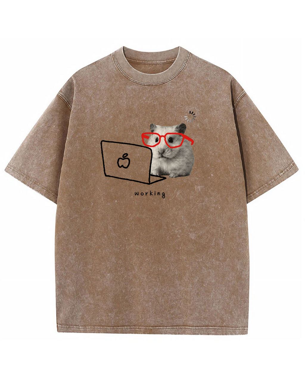 Working Hamster Tee – Cute Graphic T-Shirt