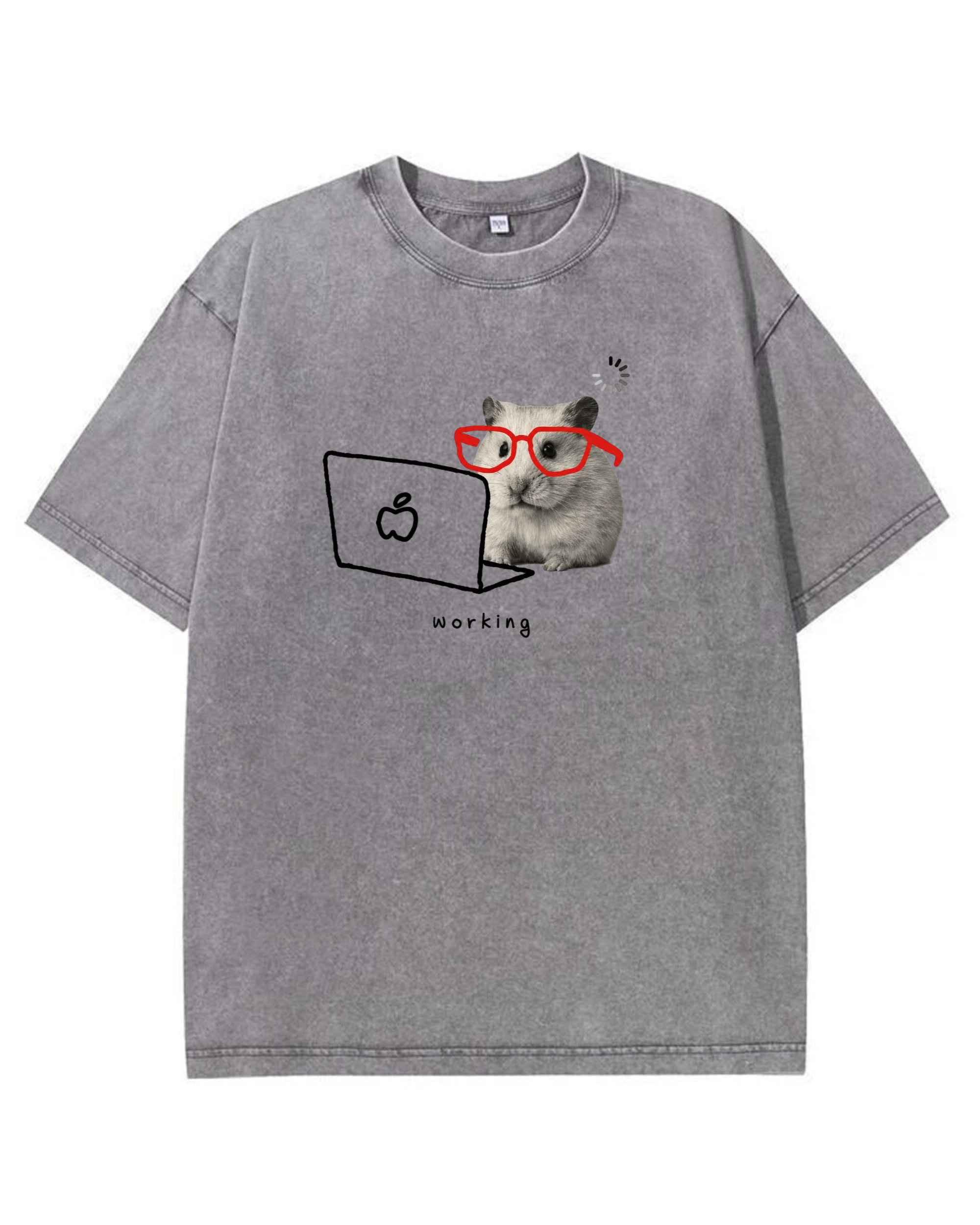 Working Hamster Tee – Cute Graphic T-Shirt