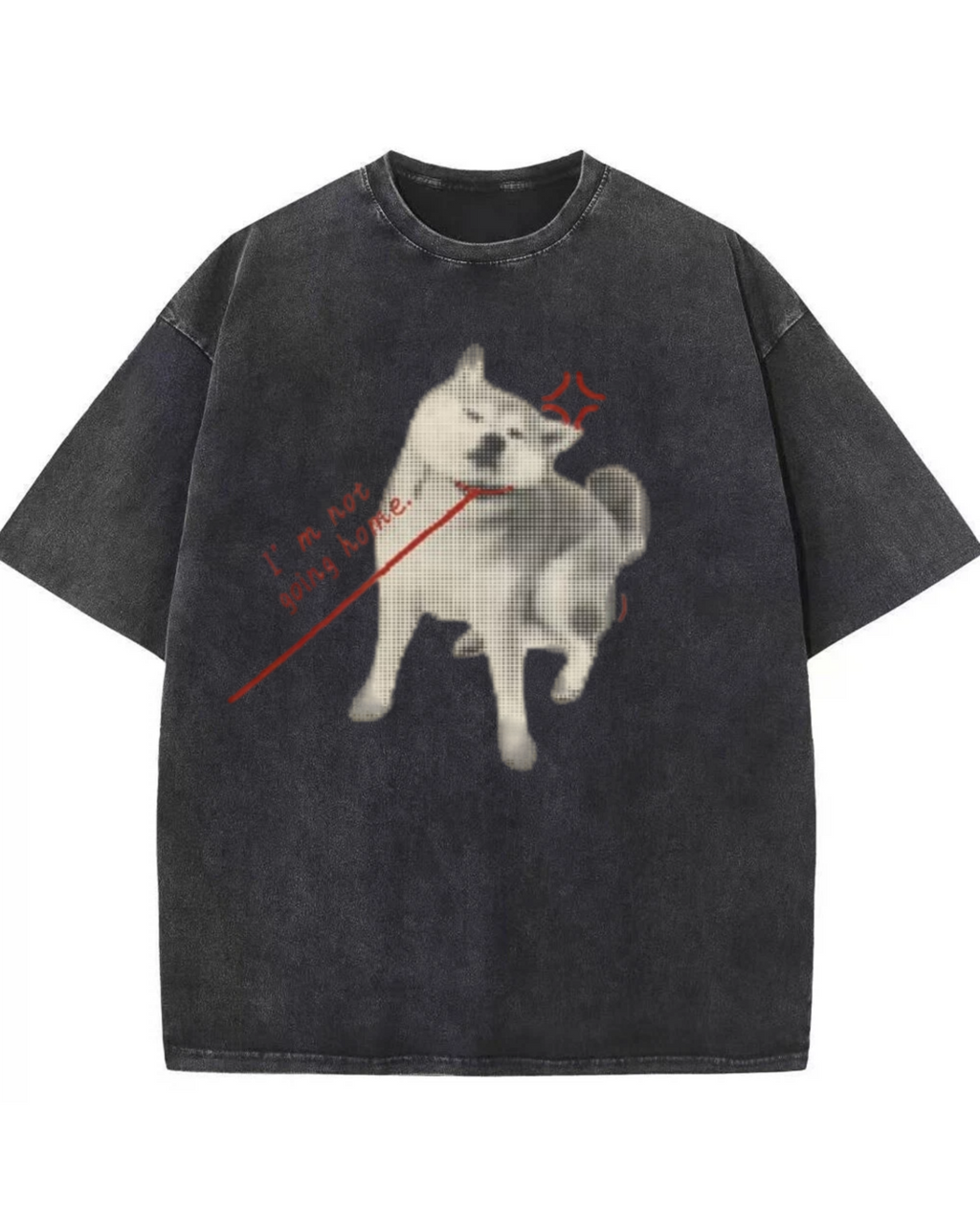 "I'm Not Going Home" Shiba Inu Graphic T-Shirt