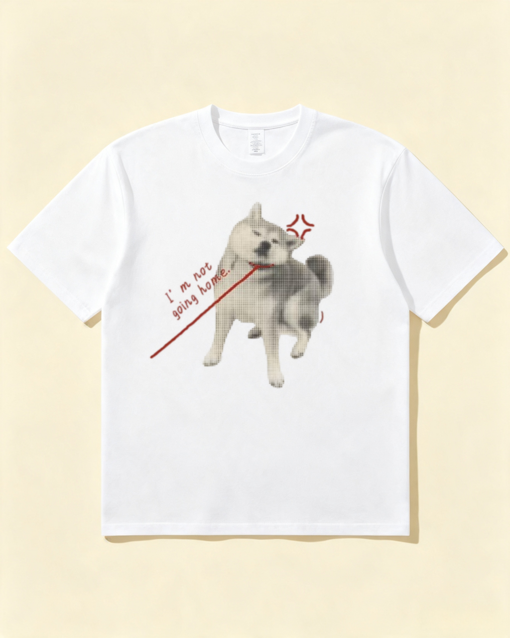 "I'm Not Going Home" Shiba Inu Graphic T-Shirt
