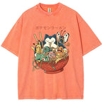 Pokemon Ramen Bowl Retro Cartoon Vintage Tee | Pokemon Anime