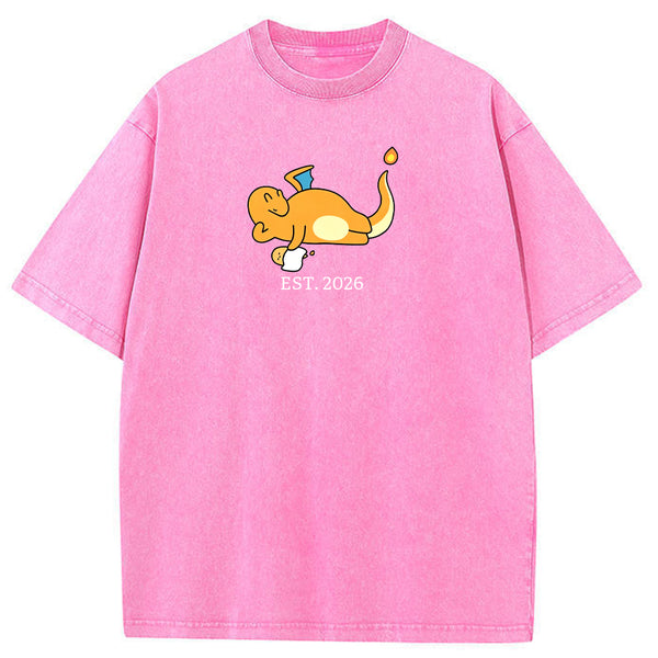 Cute Parent & Kid Charmander Vintage Washed T-Shirt