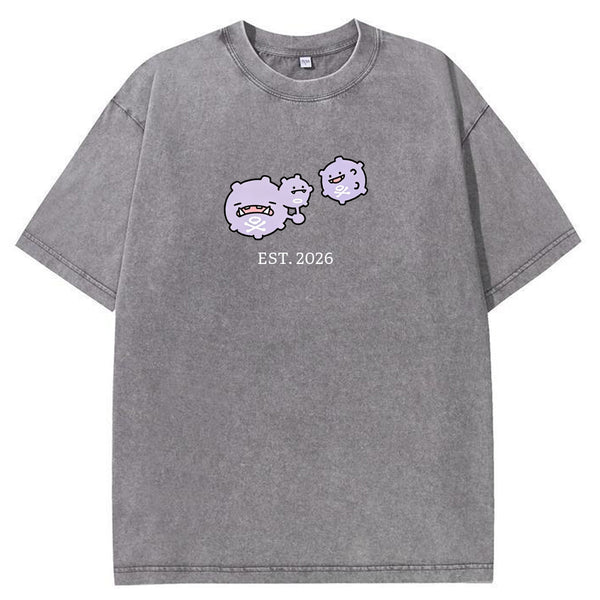 Cute Parent & Kid Koffing Trio Vintage Washed T-Shirt