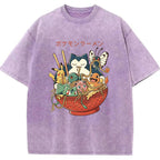 Pokemon Ramen Bowl Retro Cartoon Vintage Tee | Pokemon Anime