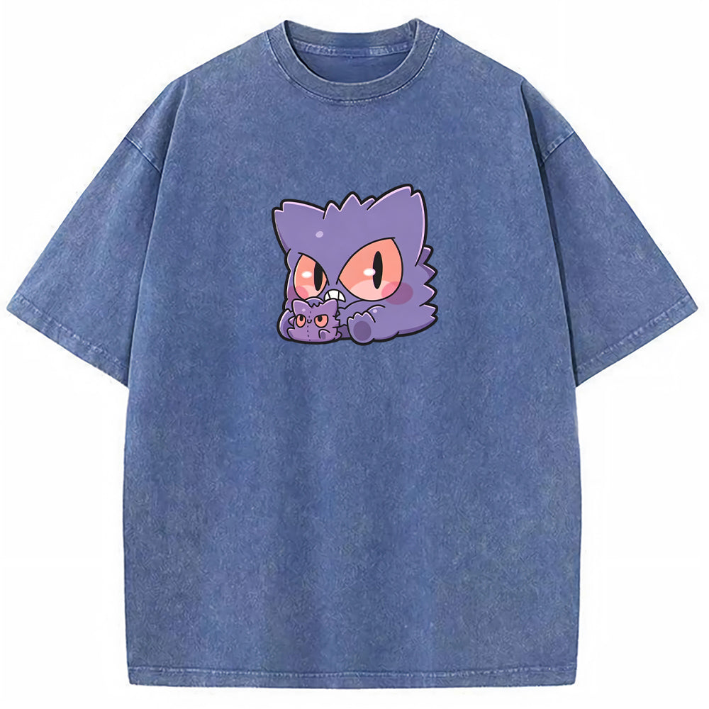 Mini Gengar & Ghastly Pocket Cute Cartoon Tee | Pokemon Anime