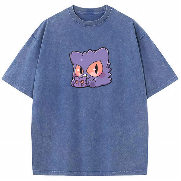Mini Gengar & Ghastly Pocket Cute Cartoon Tee | Pokemon Anime