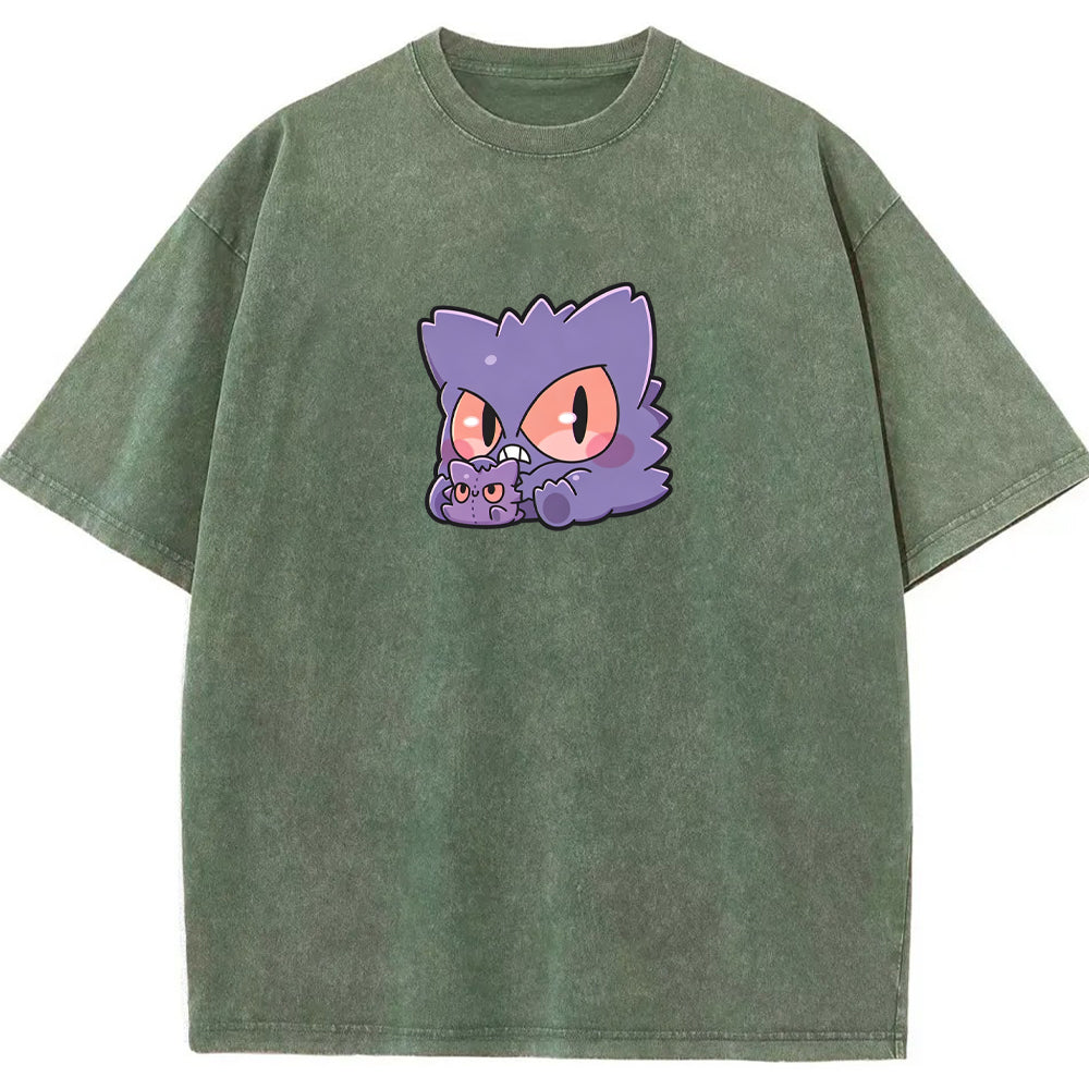 Mini Gengar & Ghastly Pocket Cute Cartoon Tee | Pokemon Anime