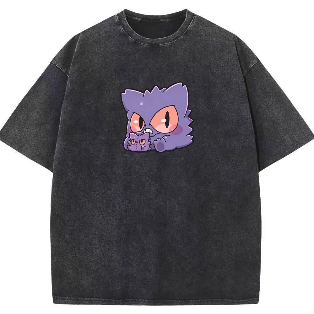 Mini Gengar & Ghastly Pocket Cute Cartoon Tee | Pokemon Anime