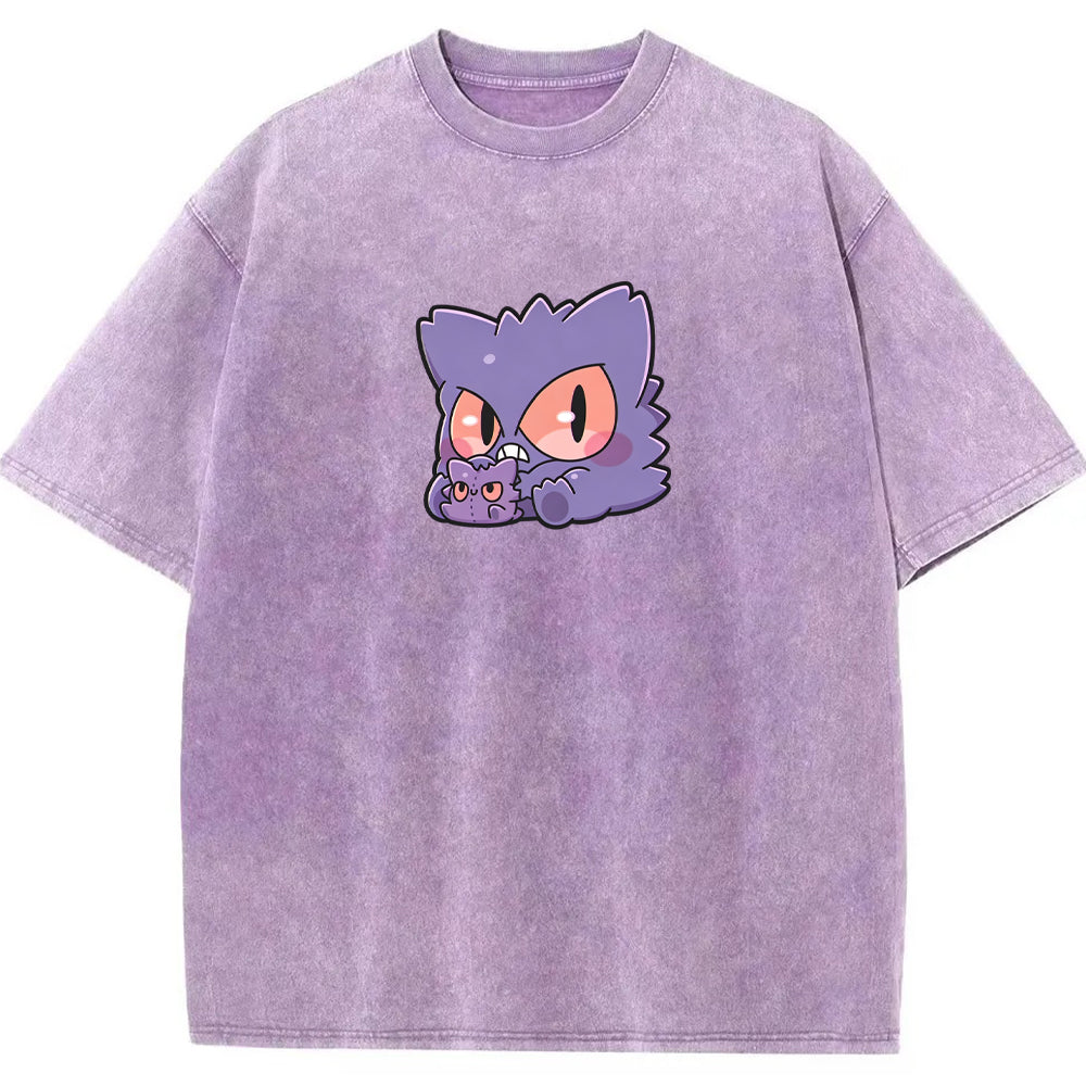Mini Gengar & Ghastly Pocket Cute Cartoon Tee | Pokemon Anime