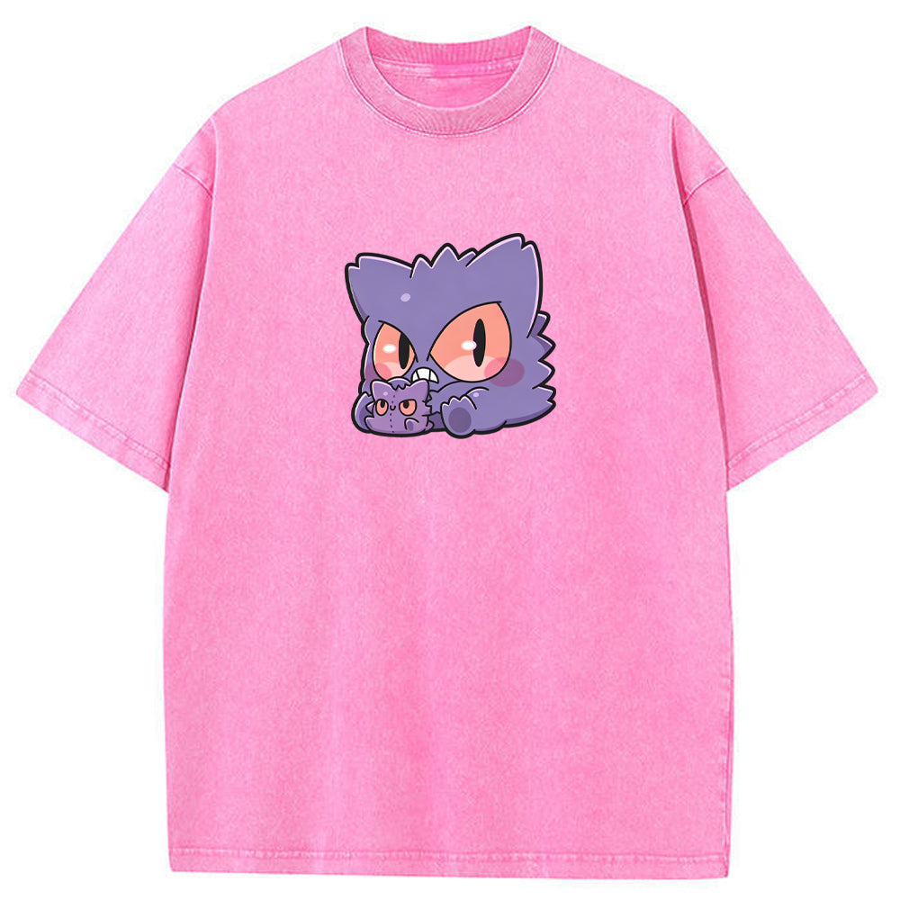 Mini Gengar & Ghastly Pocket Cute Cartoon Tee | Pokemon Anime