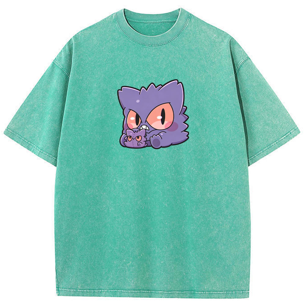 Mini Gengar & Ghastly Pocket Cute Cartoon Tee | Pokemon Anime Secondary image