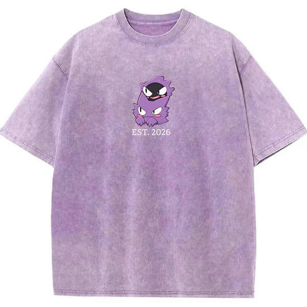 Cute Parent & Kid Gastly Haunter Vintage Washed T-Shirt