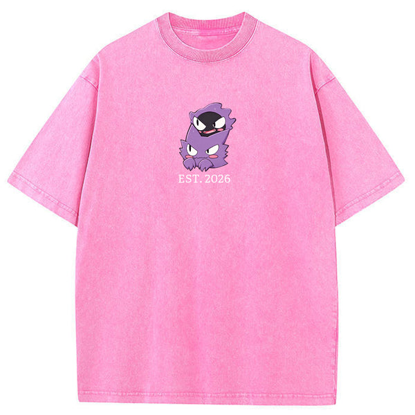 Cute Parent & Kid Gastly Haunter Vintage Washed T-Shirt