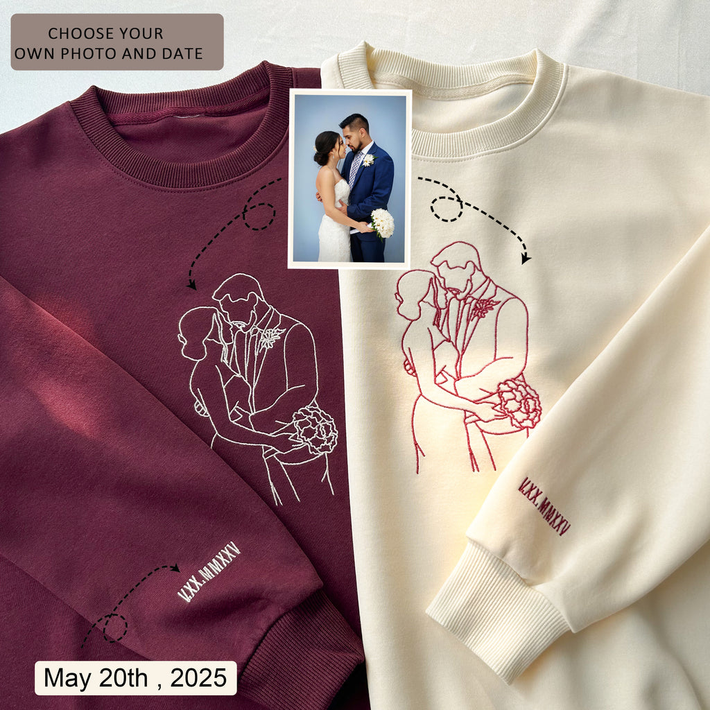 Anniversary Custom Embroidered SweatshirtGifts for parents-Gift For Custom