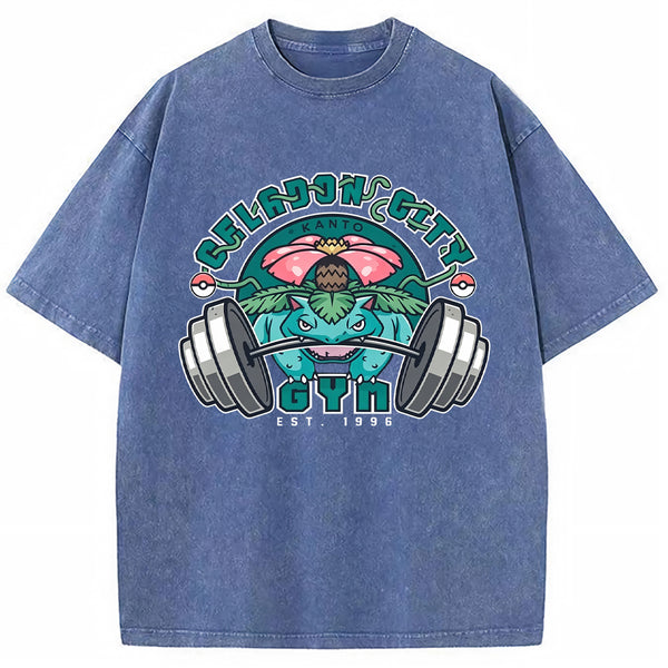 Retro City Gym Venusaur Wash Vintage Tee | Pokemon Anime