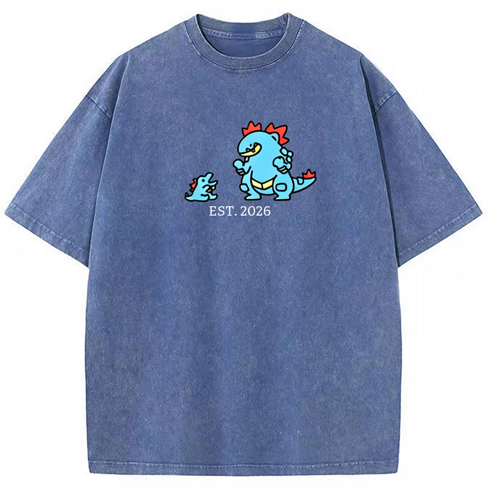 Cute Parent & Kid Feraligatr Vintage Washed T-Shirt