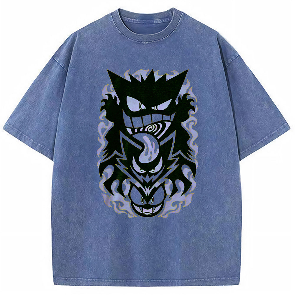 Tribal Stacked Gengar Totem Chest Tee | Pokemon Anime