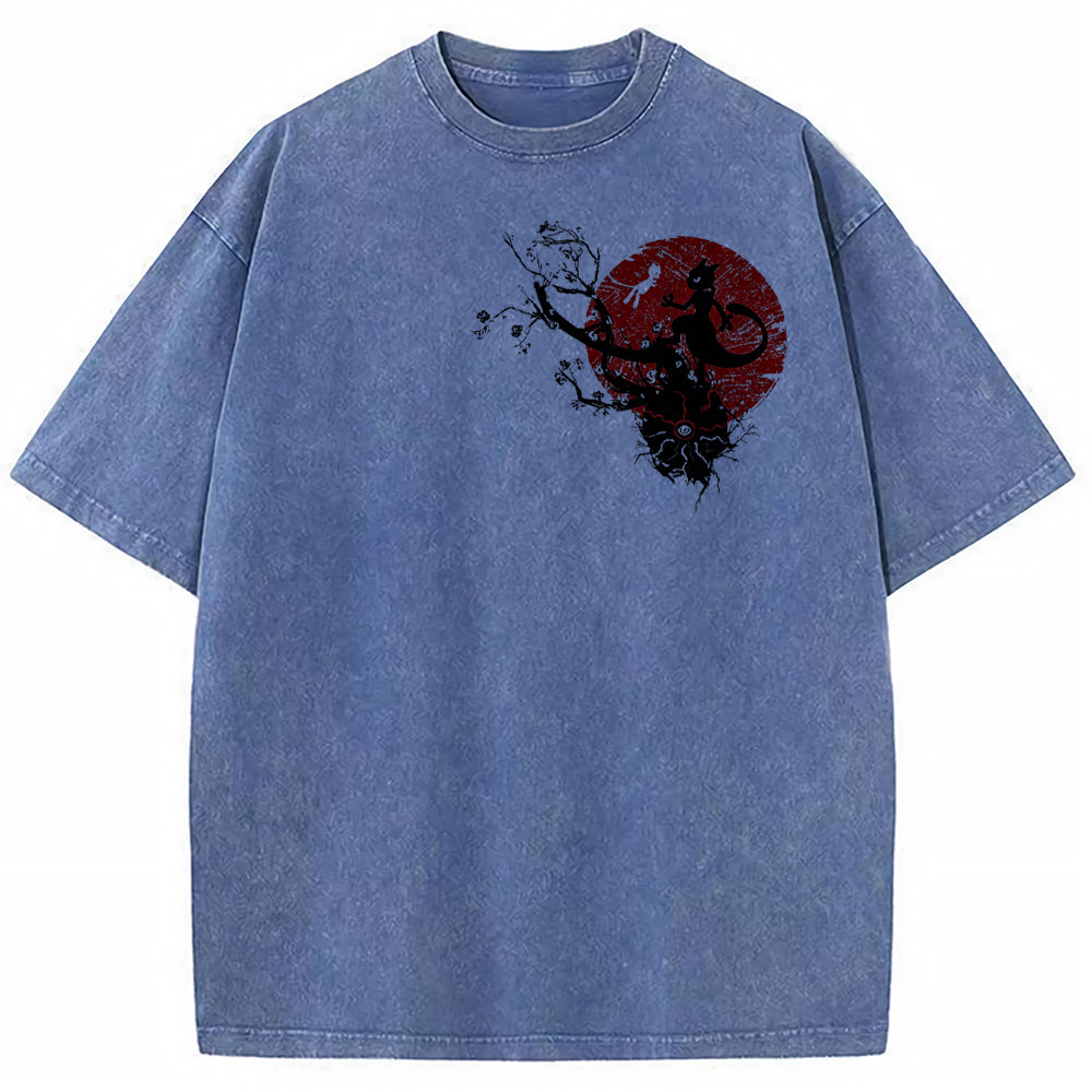 Cherry Blossom Mewtwo Silhouette Tee | Pokemon Anime