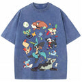 Dark Tone Lucario & Fox Creatures Cartoon Tee | Pokemon Anime