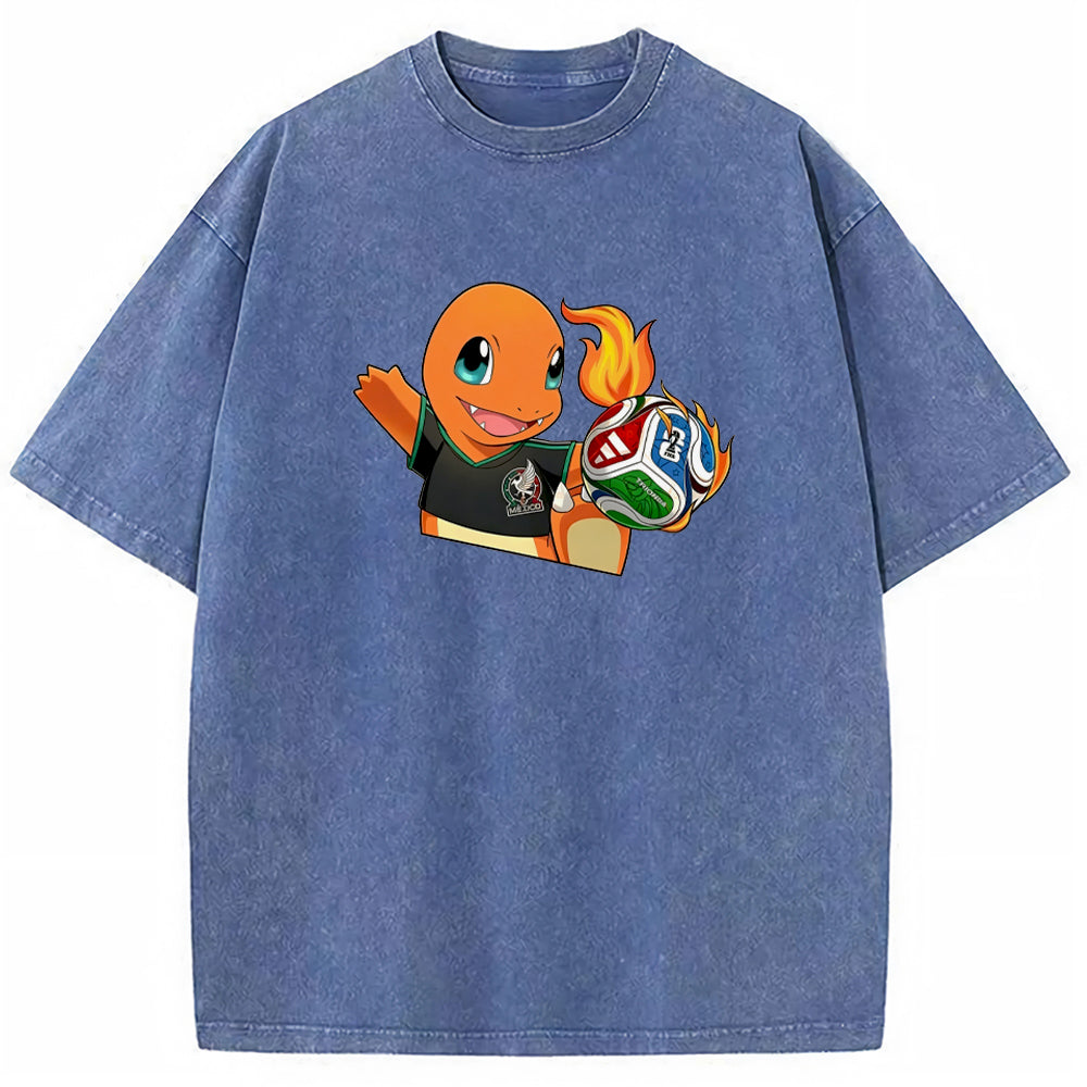 2026 World Cup Pokemon Mexico Charmander Graphic Tee Main image