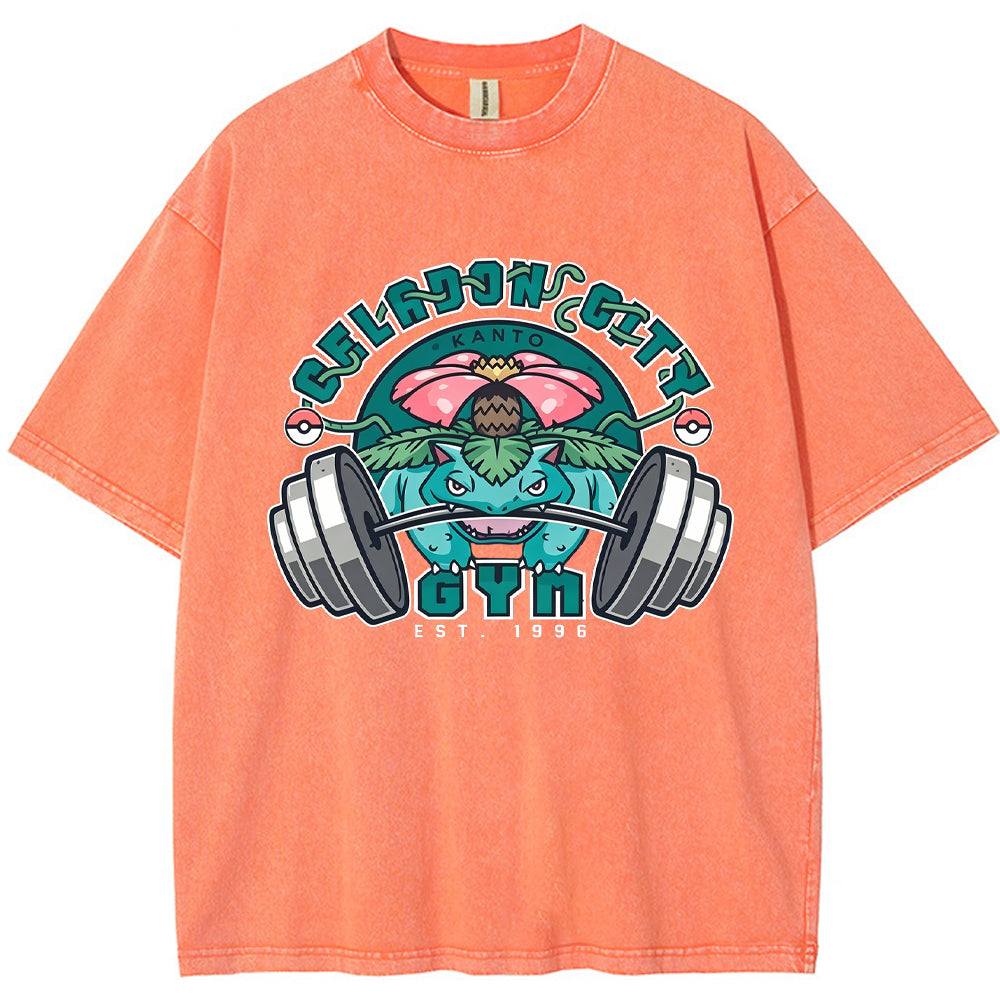 Retro City Gym Venusaur Wash Vintage Tee | Pokemon Anime