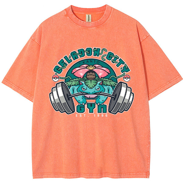 Retro City Gym Venusaur Wash Vintage Tee | Pokemon Anime