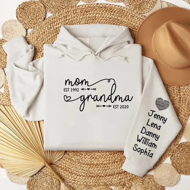 Custom Est Year Sweatshirt - Personalized Gift for Mom, Grandma Main image
