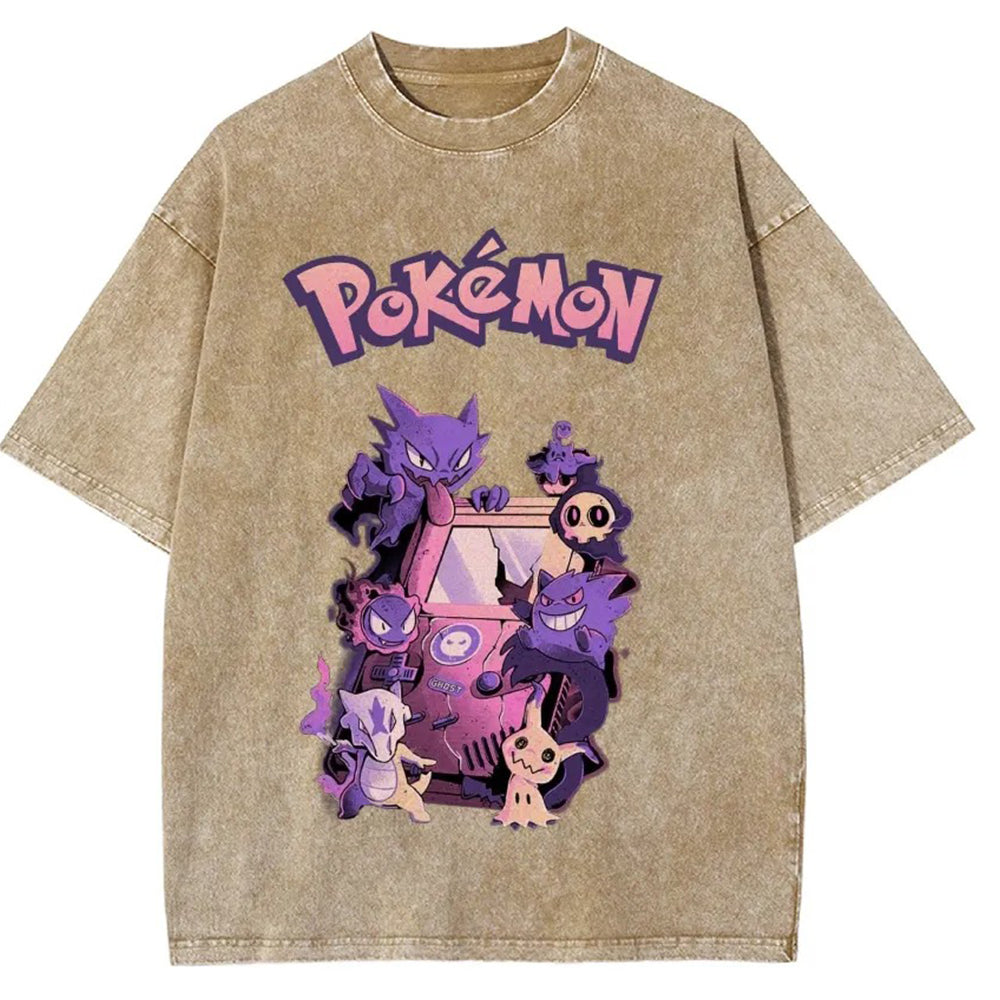 Unisex Vintage Washed T-Shirt | Ghost Type Pokémon Retro Graphic Tee