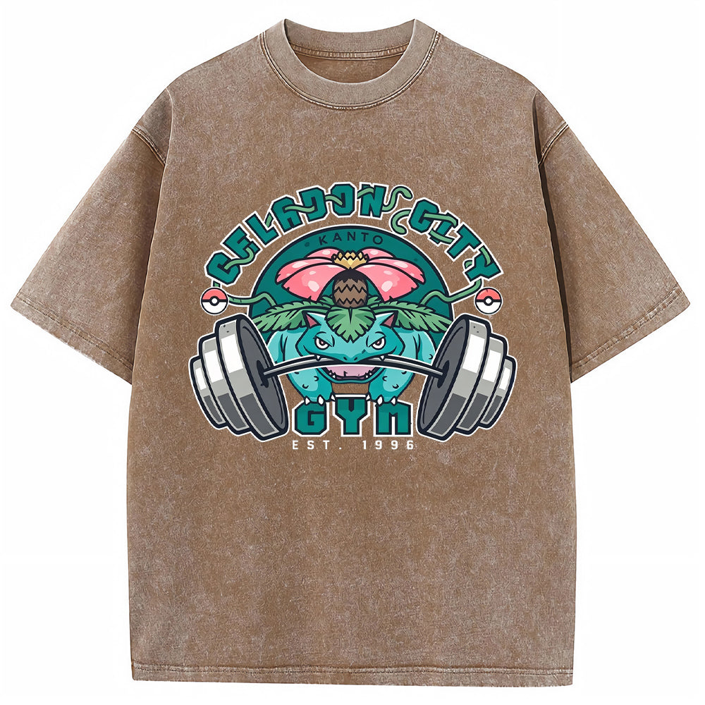 Retro City Gym Venusaur Wash Vintage Tee | Pokemon Anime