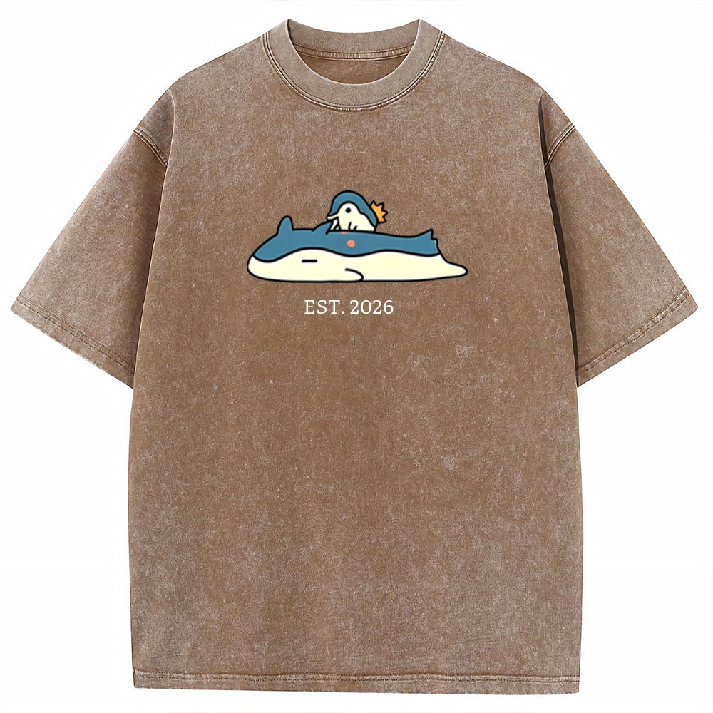 Cute Parent & Kid Wailord Vintage Washed T-Shirt