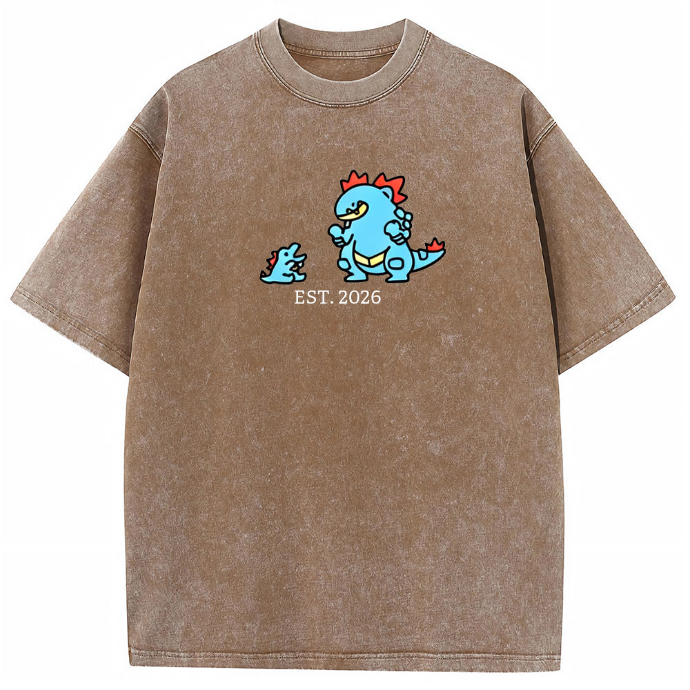 Cute Parent & Kid Feraligatr Vintage Washed T-Shirt