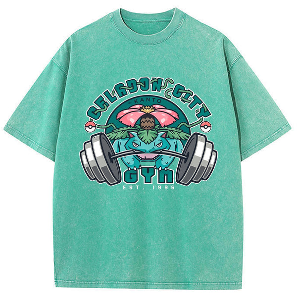 Retro City Gym Venusaur Wash Vintage Tee | Pokemon Anime