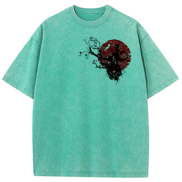 Cherry Blossom Mewtwo Silhouette Tee | Pokemon Anime