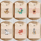 Custom Cartoon Dad Est Year Tee