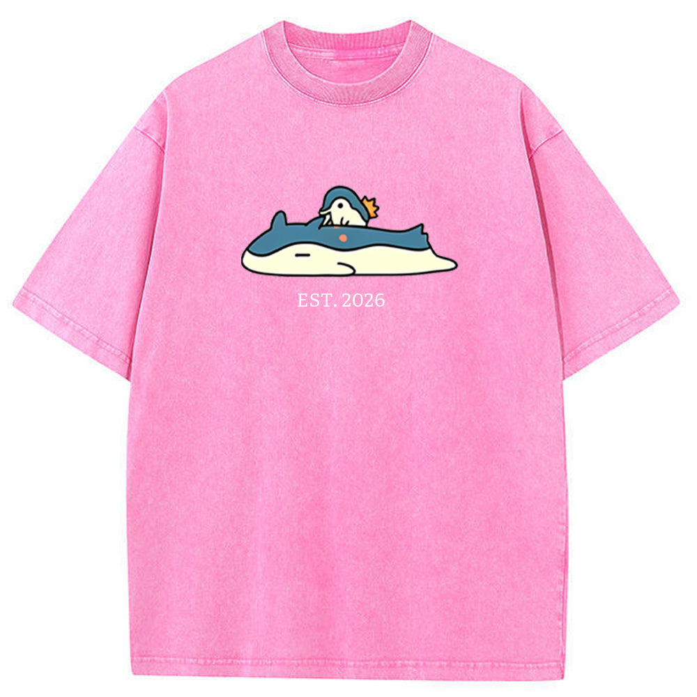 Cute Parent & Kid Wailord Vintage Washed T-Shirt