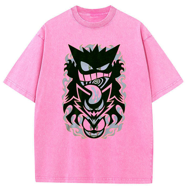 Tribal Stacked Gengar Totem Chest Tee | Pokemon Anime