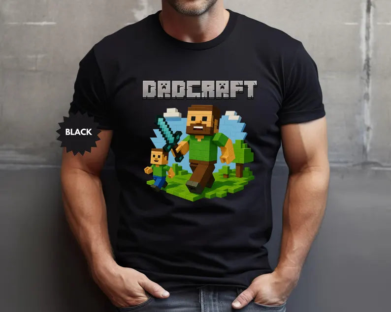 Personalized DadCraft Shirt, Gamer Dad DadCraft Tee Main image