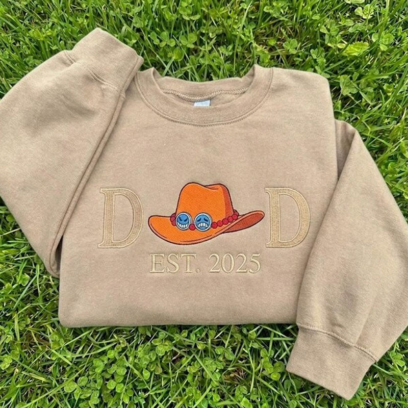 Custom Anime Dad Embroidered Sweatshirt