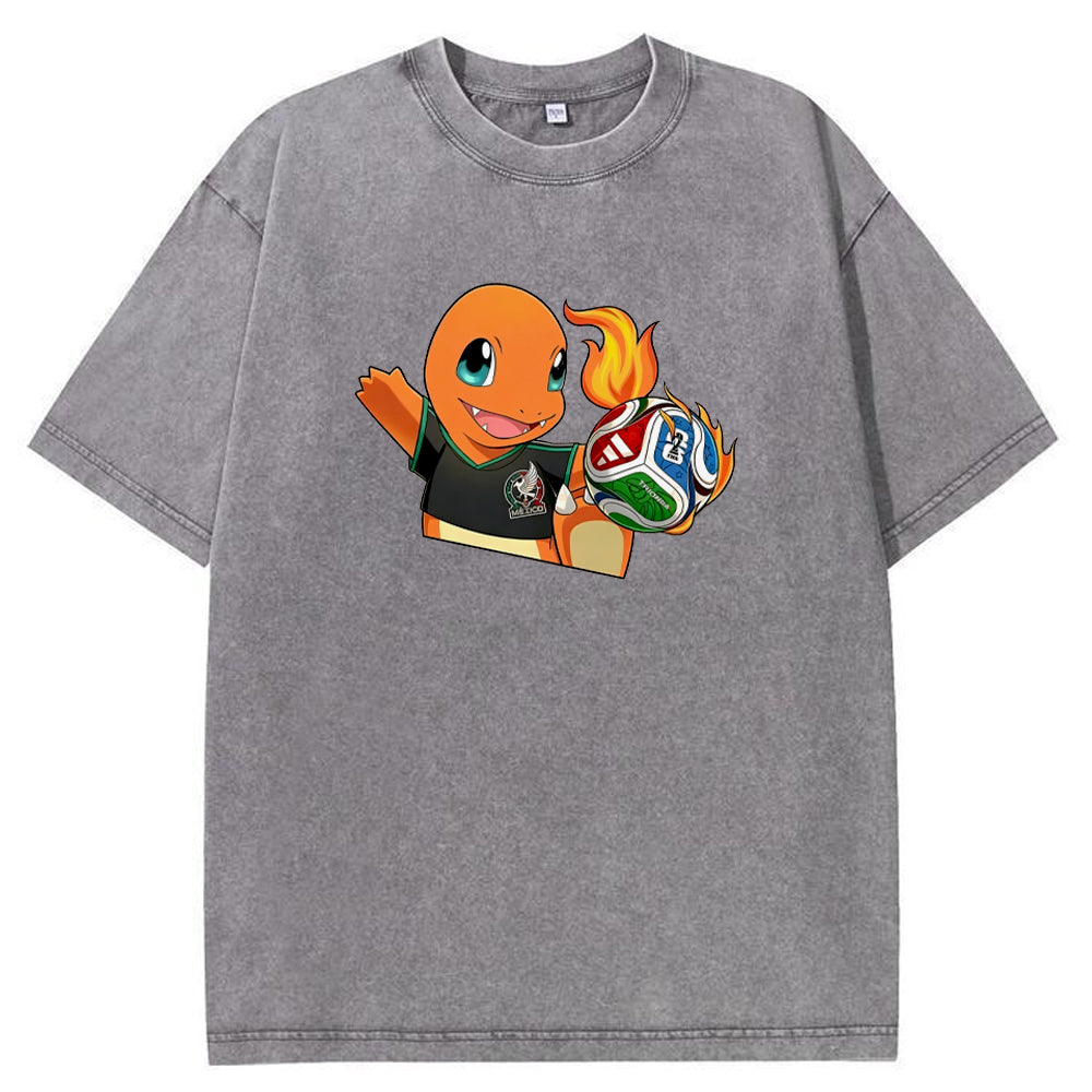 2026 World Cup Pokemon Mexico Charmander Graphic Tee Secondary image