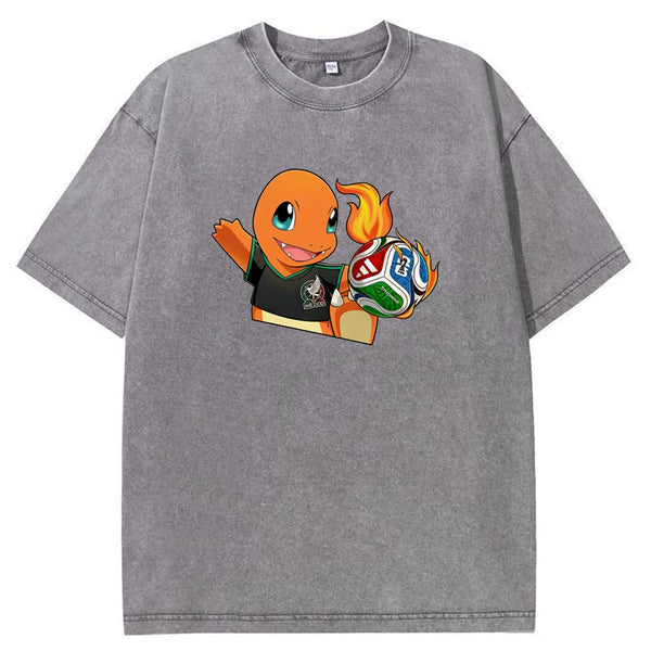 2026 World Cup Pokemon Mexico Charmander Graphic Tee