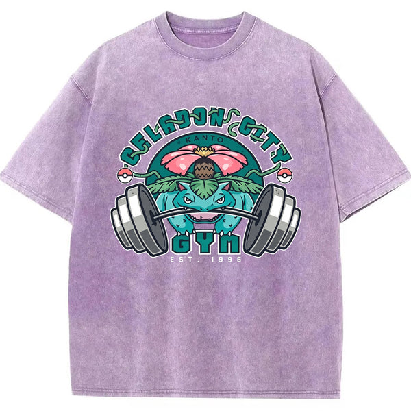 Retro City Gym Venusaur Wash Vintage Tee | Pokemon Anime