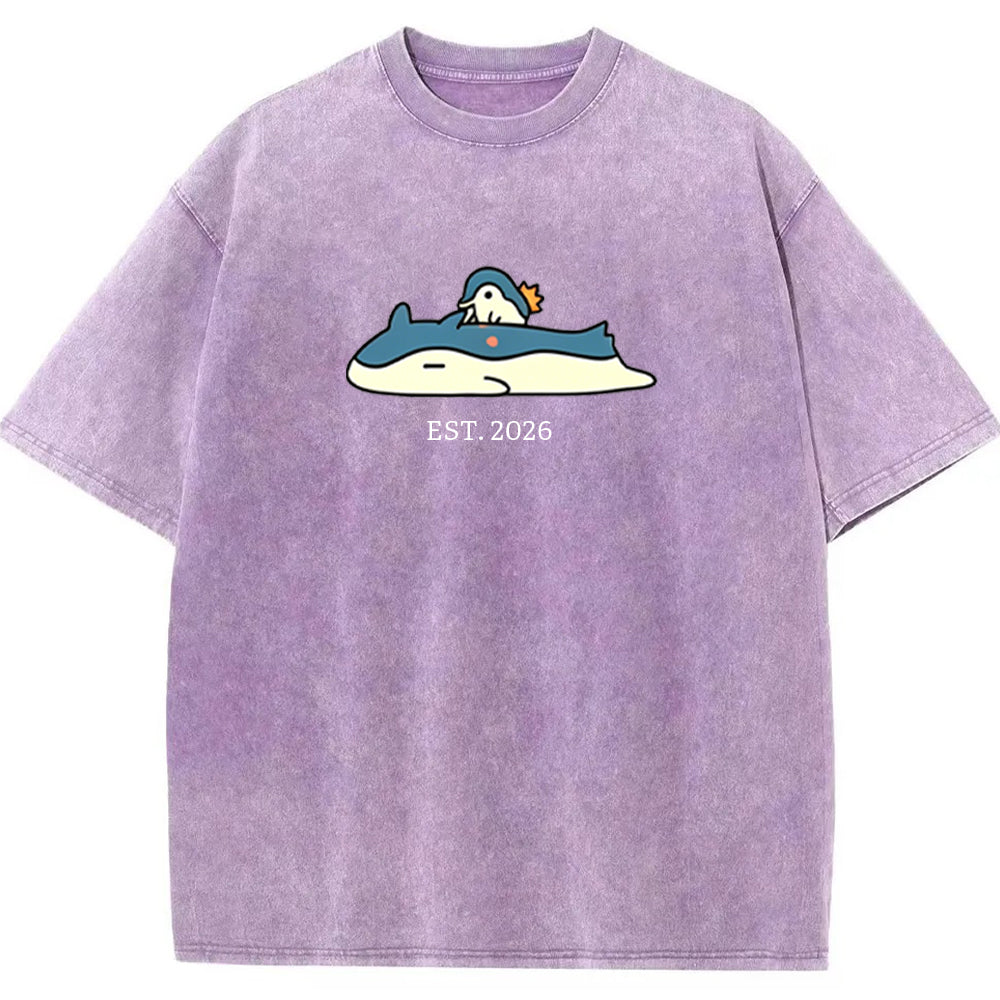 Cute Parent & Kid Wailord Vintage Washed T-Shirt