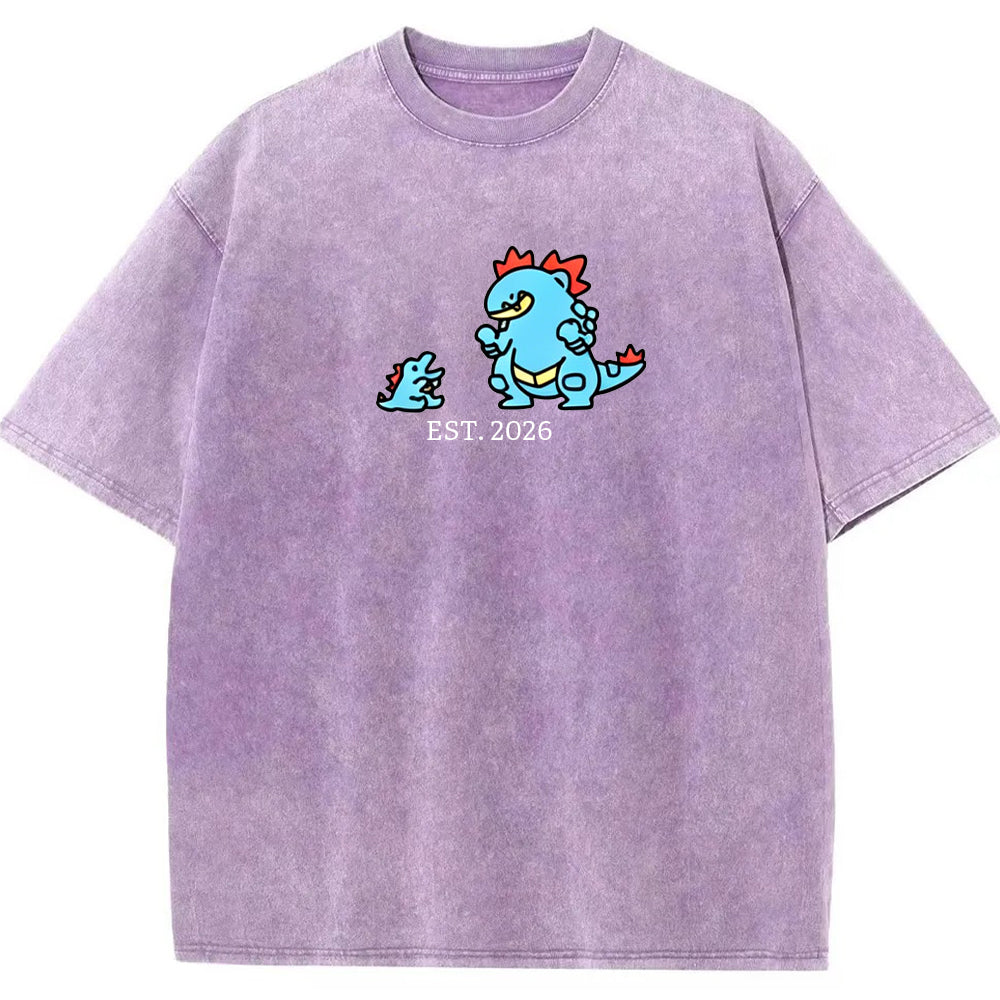 Cute Parent & Kid Feraligatr Vintage Washed T-Shirt