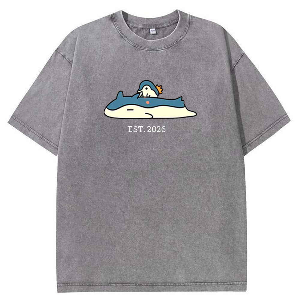 Cute Parent & Kid Wailord Vintage Washed T-Shirt