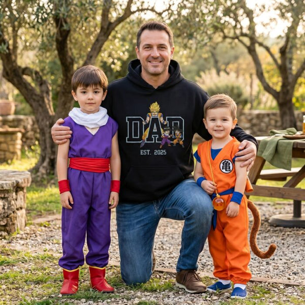 Custom Super Saiyan Dad Shirt, Personalized Anime Father's Day Gift