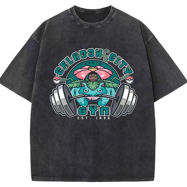 Retro City Gym Venusaur Wash Vintage Tee | Pokemon Anime