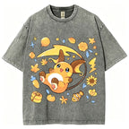 Pok¡§|mon Raichu Unisex Vintage Washed Tee