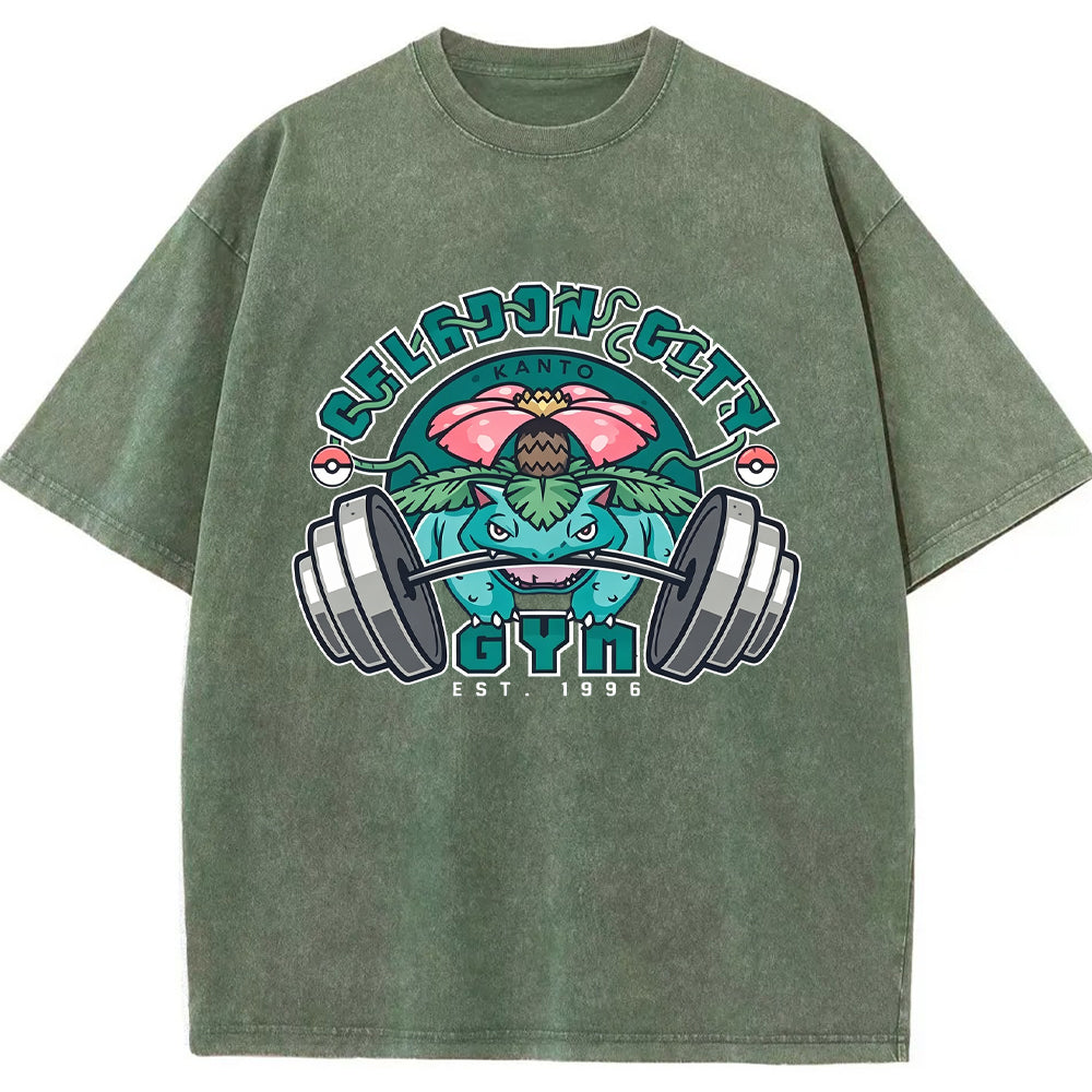 Retro City Gym Venusaur Wash Vintage Tee | Pokemon Anime